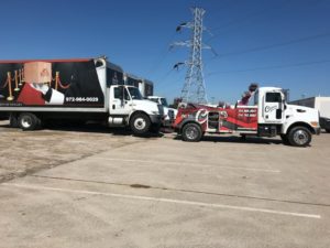 White Towing Service Towing Commercial Truck