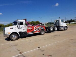 White Chavez Towing Truck Display